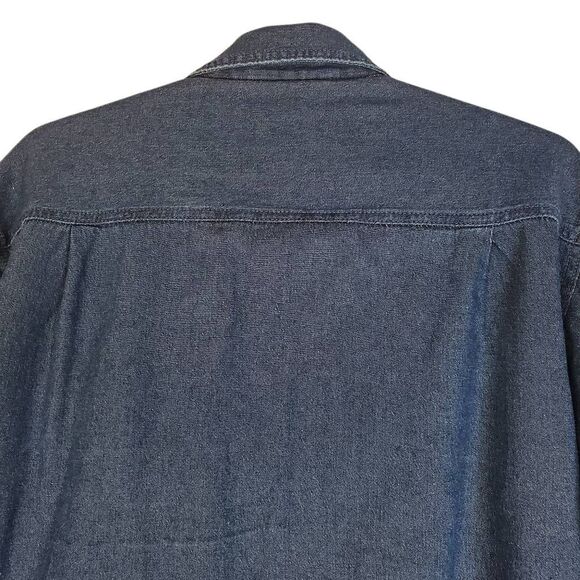 Wrangler Sherpa Lined Denim Shirt Jacket Shacket M Medium Blue - Picture 5 of 14